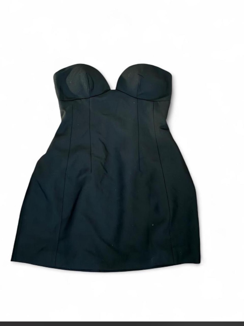 Vintage Black Strapless Corset Mini Dress XS